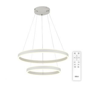 Люстра Подвесная с Пультом Citilux Дуэт CL719640 LED Белая / Ситилюкс.