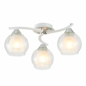 Люстра Потолочная Citilux Кристи CL152130 Белая Хром / Ситилюкс.