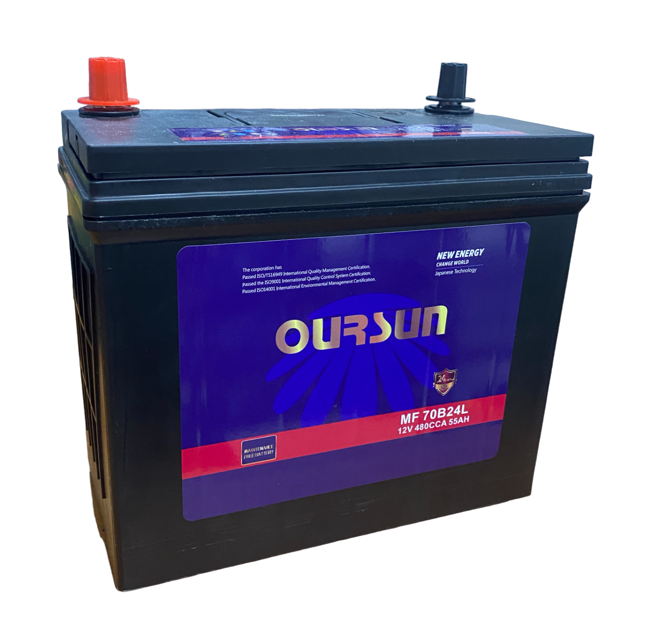 АКБ OURSUN 55Ач 480A 70B24L/R 25г.