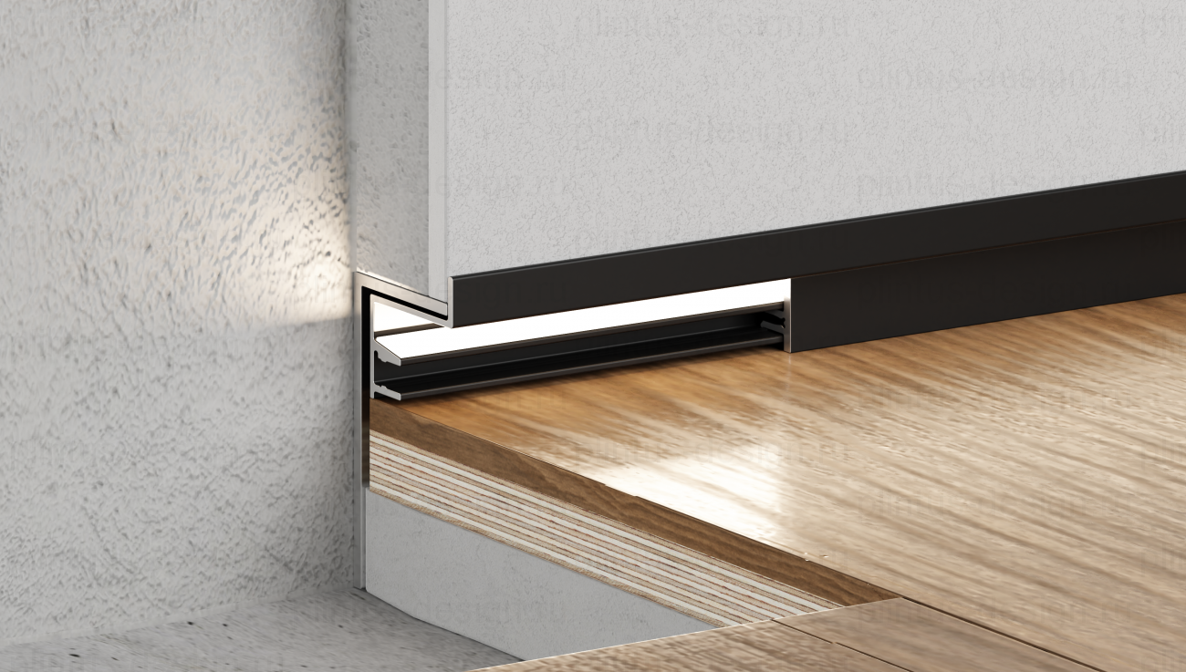 Ликорн С-12.2.3 теневой плинтус с подсветкой