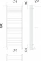 Полотенцесушитель водяной TERMINUS Аврора с двумя полками П22 50х120 схема 4