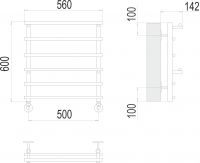 Водяной полотенцесушитель TERMINUS Вента П6 50х60 схема 3