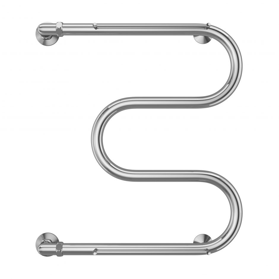 Изображение Полотенцесушитель водяной с боковым подключением TERMINUS М-образный с полкой 60х53,2