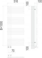 Электрический полотенцесушитель TERMINUS Астра П20 51,6х100 схема 2