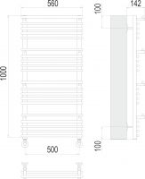 Электрический полотенцесушитель TERMINUS Вента люкс П20 50х100 схема 4