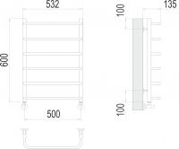 Электрический полотенцесушитель TERMINUS Стандарт П6 50х60 схема 3