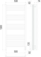 Электрический полотенцесушитель TERMINUS Ното П15 53х130 схема 4