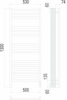 Электрический полотенцесушитель TERMINUS Енисей П15 53х130 схема 4