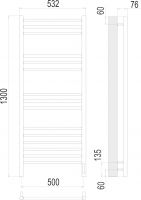 Электрический полотенцесушитель TERMINUS Аврора П15 53,2х130 схема 4