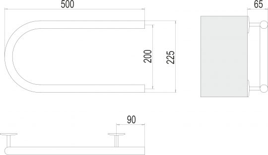 Полотенцесушитель электрический TERMINUS U-образный 50х22,5 ФОТО