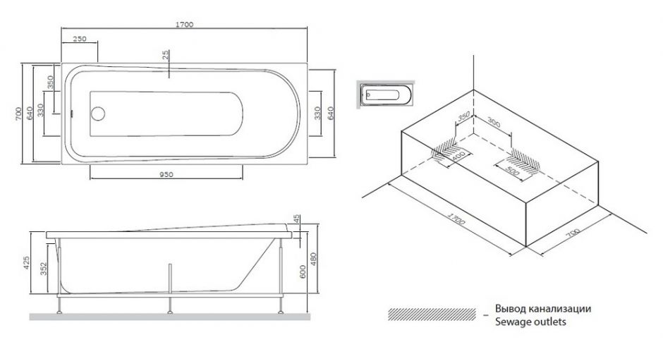 Акриловая ванна Am.Pm Like W80A-170-070W-A 170х70 ФОТО