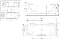 Акриловая ванна Am.Pm Sensation W30A-180-080W-A 170х80 схема 2