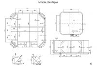 Квадратный гидромассажный СПА бассейн BestSpas Amalia 188х188 схема 8