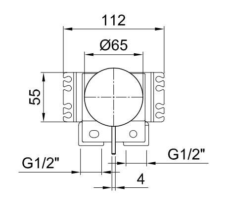 Смеситель для ванны/душа Fantini AF/21 A787B схема 4