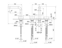 Смеситель для раковины Fantini AF/21 A204WF без донного клапана схема 10