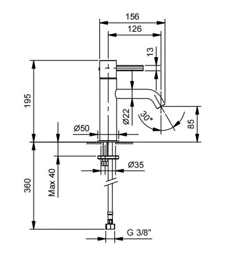 Однорычажный смеситель для раковины Fantini AF/21 A704WF ФОТО