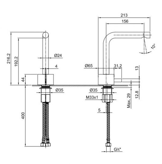 Смеситель для раковины Fantini AF/21 A504WF схема 9