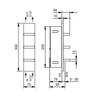 Встраиваемый смеситель для ванны и душа Fantini АK/25 T068B схема 2