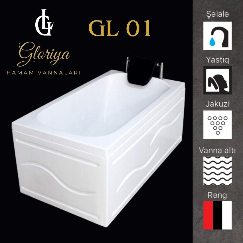 Hamam Vannaları GLORİYA GL01 110*70 sm