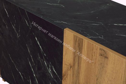 Тумба под ТВ 56.01 Адажио, Дуб вотан/мрамор Чёрный