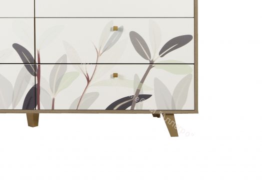 Комод 56.02 Адажио, Дуб сонома/Белый