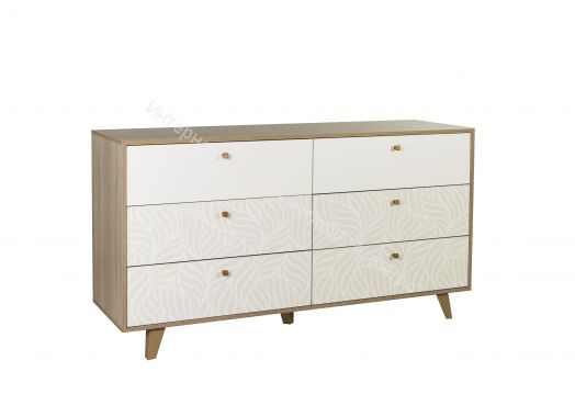 Комод 56.02 - 1 Адажио, Дуб сонома/Белый