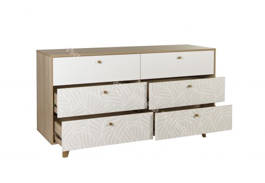 Комод 56.02 - 1 Адажио, Дуб сонома/Белый