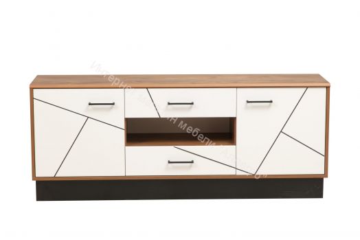 Тумба под ТВ 54.04 Гамма 1600 мм, Таксония/Белый