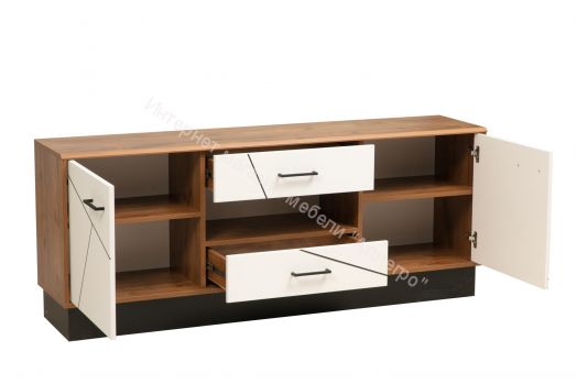 Тумба под ТВ 54.04 Гамма 1600 мм, Таксония/Белый