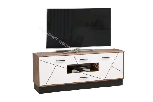 Тумба под ТВ 54.04 Гамма 1600 мм, Таксония/Белый