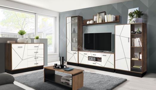 Комод 54.08 Гамма 1200 мм, Таксония/Белый