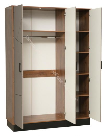 Шкаф для одежды 54.12 Гамма (3-х дв.), Таксония/Грей