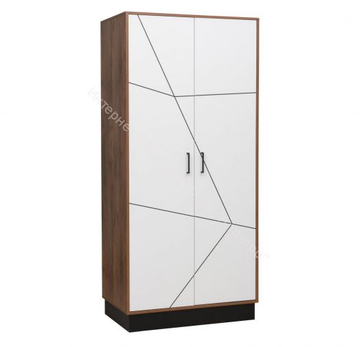 Шкаф для одежды 54.03 Гамма (2-х дв.), Таксония/Белый