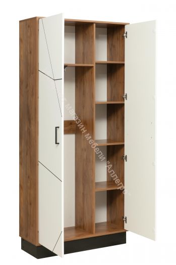 Шкаф комбинированный 54.14 Гамма (2-х дв.), Таксония/Белый