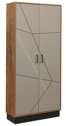 Шкаф комбинированный 54.14 Гамма (2-х дв.), Таксония/Грей