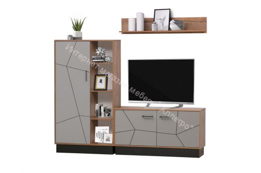 Шкаф комбинированный 54.06 Гамма, Таксония/Грей