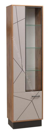 Шкаф-пенал 54.01 Гамма (левый), Таксония/Грей