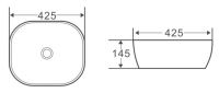 Раковина накладная BelBagno BB1301 без отверстий 42.5х42.5 см схема 2