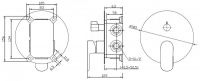 Встраиваемый смеситель для душа Belbagno ANCONA-VDI-CRM схема 2