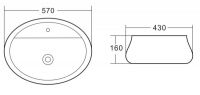 Раковина накладная BelBagno BB1399 схема 2