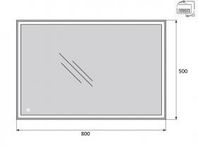 Зеркало для ванной комнаты BelBagno SPC-GRT-500-800-LED-TCH ФОТО