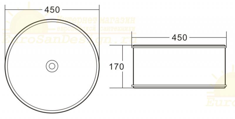 Круглый рукомойник BelBagno BB1383 ФОТО