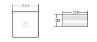 Квадратная раковина BelBagno BB1407 38х38 схема 2