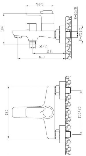 Смеситель термостатический BelBagno ANCONA-VASM-CRM ФОТО