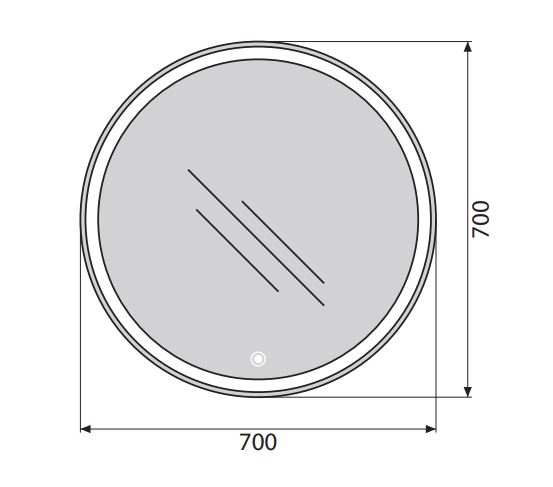 Зеркало для ванной комнаты BelBagno SPC-RNG-700-LED-TCH схема 2