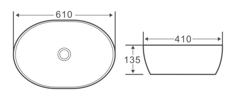 Раковина накладная BelBagno BB1348 схема 2