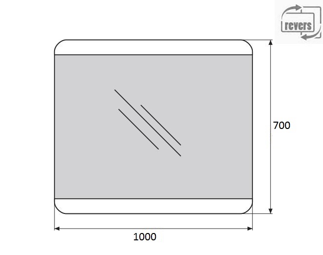 Зеркало для ванной комнаты BelBagno SPC-CEZ-1000-700-LED-BTN схема 2