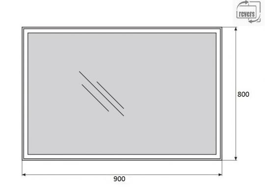 Зеркало для ванной комнаты BelBagno SPC-GRT-900-800-LED-BTN ФОТО