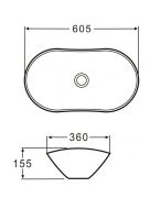 Накладная раковина BelBagno BB1404 схема 2