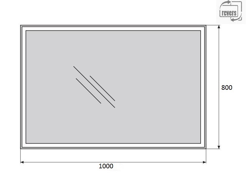 Зеркало для ванной комнаты BelBagno SPC-GRT-1000-800-LED-BTN схема 2